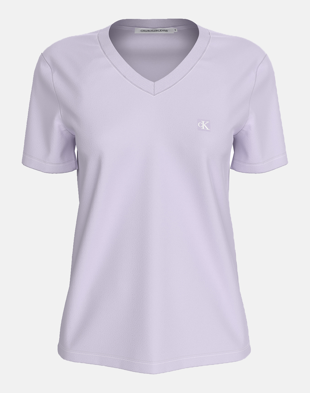 CALVIN KLEIN BLUZA CK EMBRO BADGE V-NECK TEE