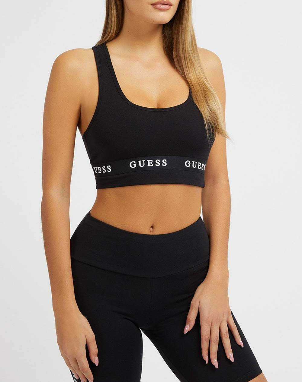 GUESS ALINE TOP ECO STRETCH JERSEY BUSTIERA DE DAMA