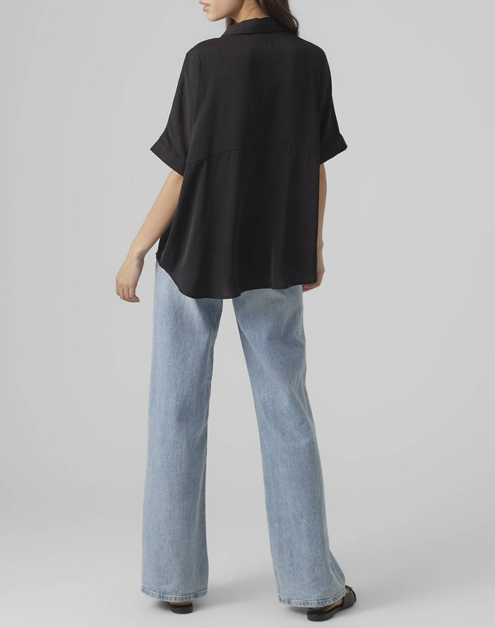 VERO MODA VMKATRINE SS OVERSIZED SHIRT WVN GA NOOS