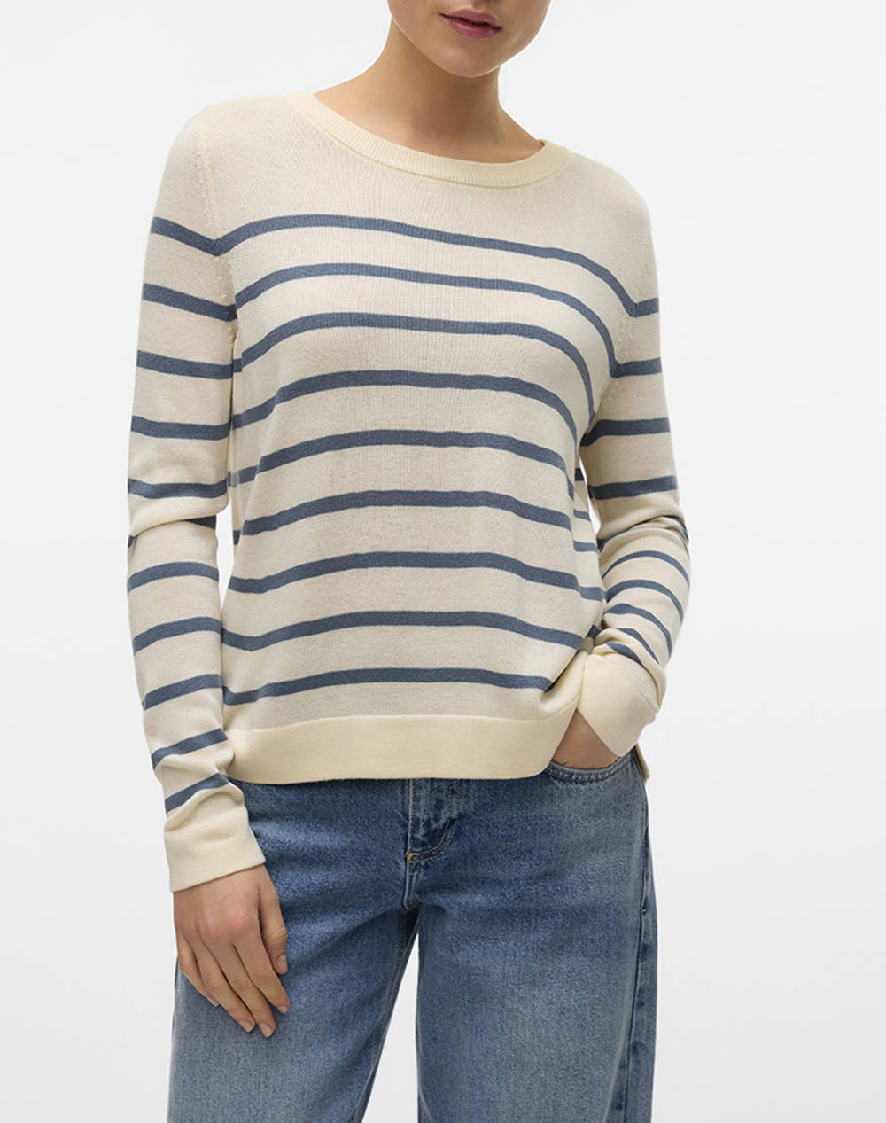 VERO MODA VMNOVA LS O-NECK PULLOVER GA NOOS