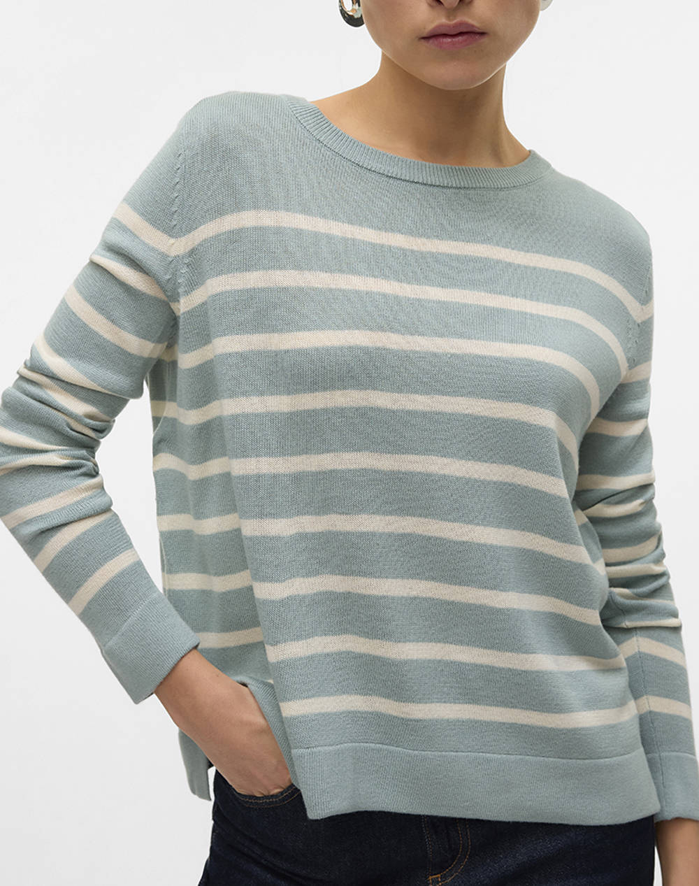 VERO MODA VMNOVA LS O-NECK PULLOVER GA NOOS