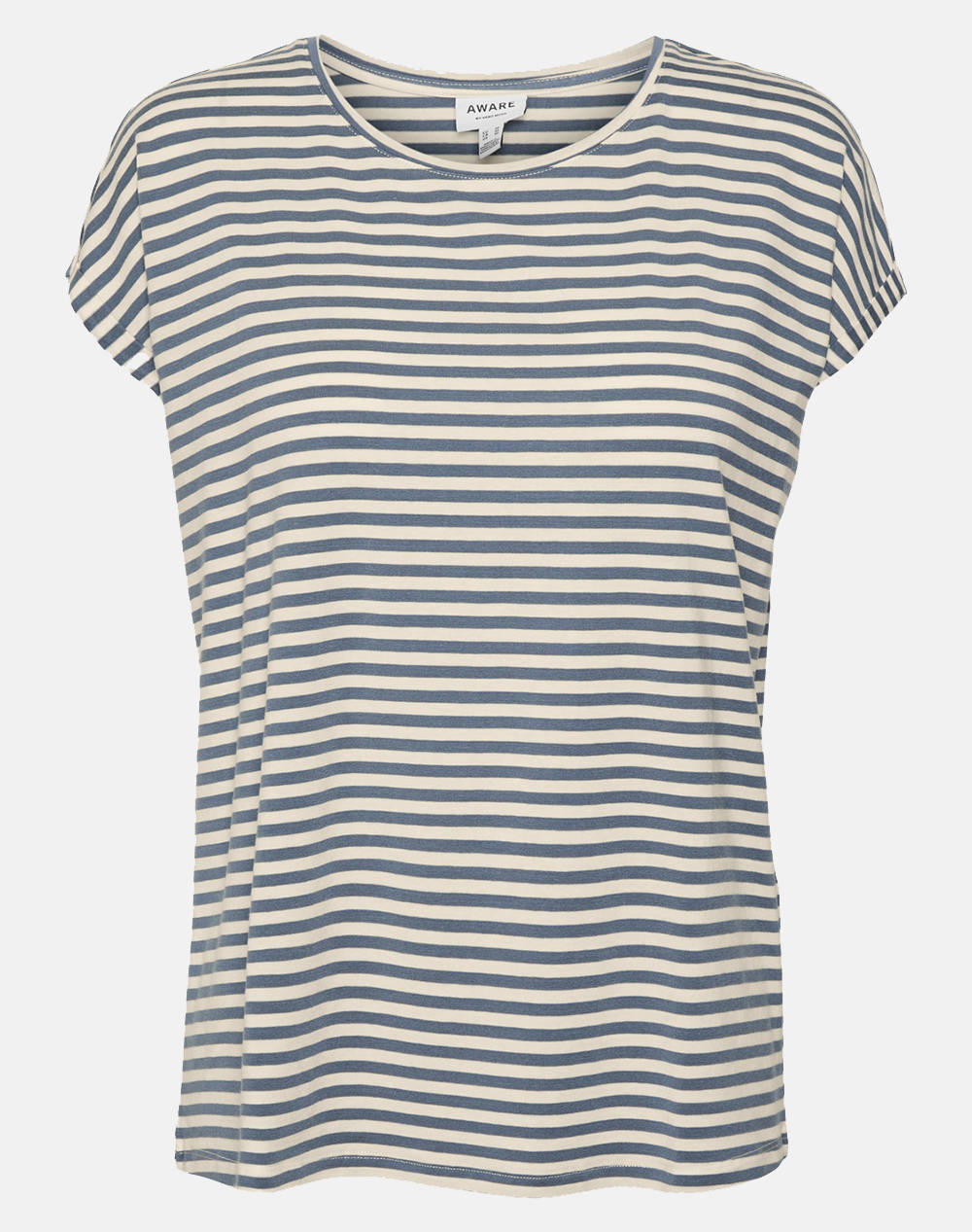 VERO MODA VMAVA PLAIN SS TOP STRIPE GA JRS NOOS