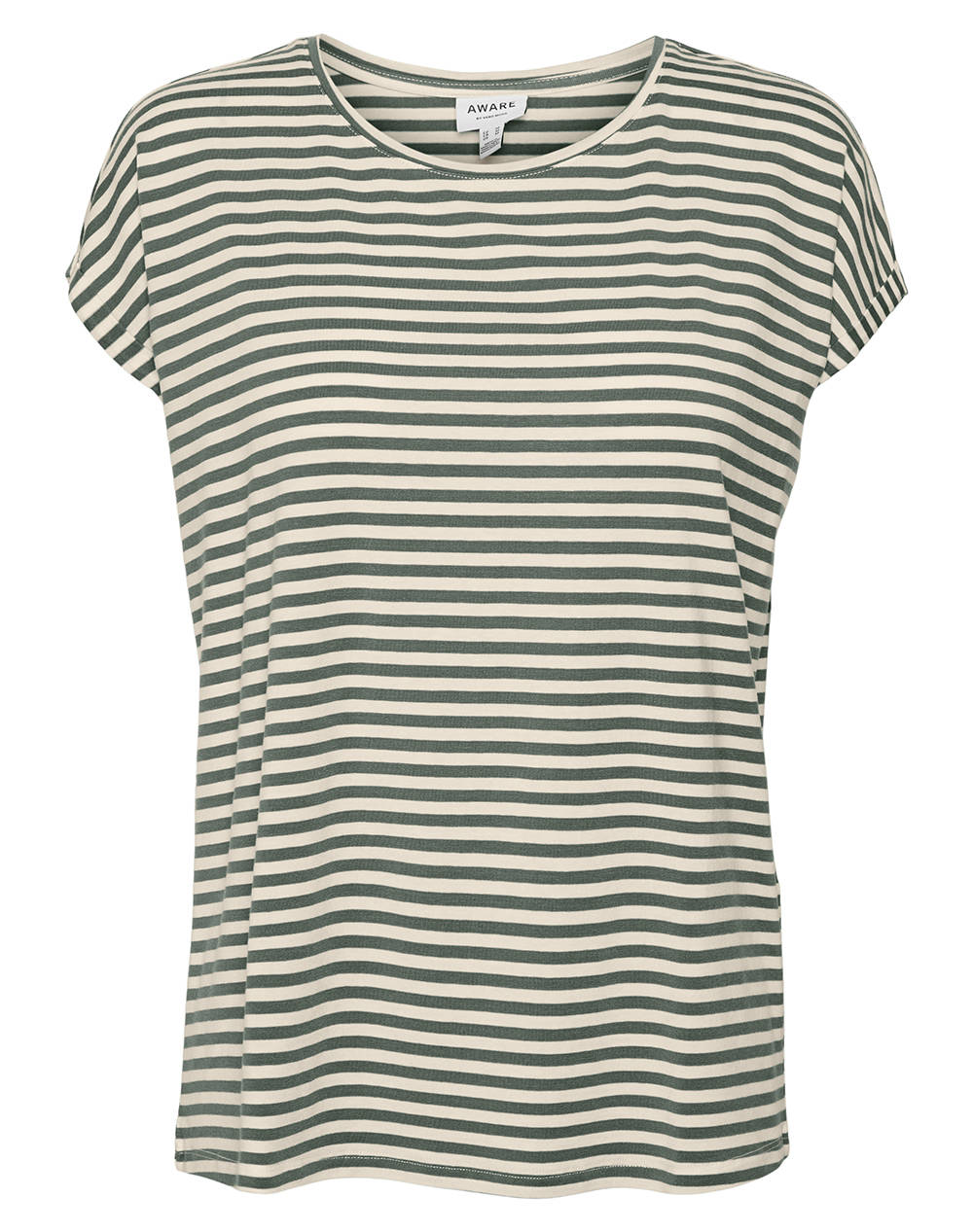 VERO MODA VMAVA PLAIN SS TOP STRIPE GA JRS NOOS