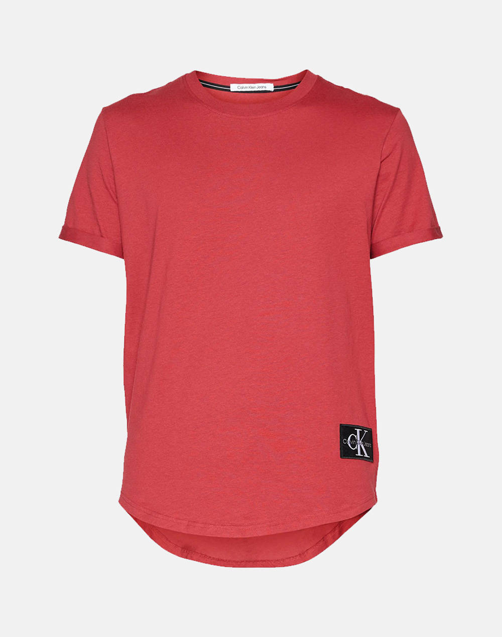 CALVIN KLEIN BADGE ROUND HEM TEE