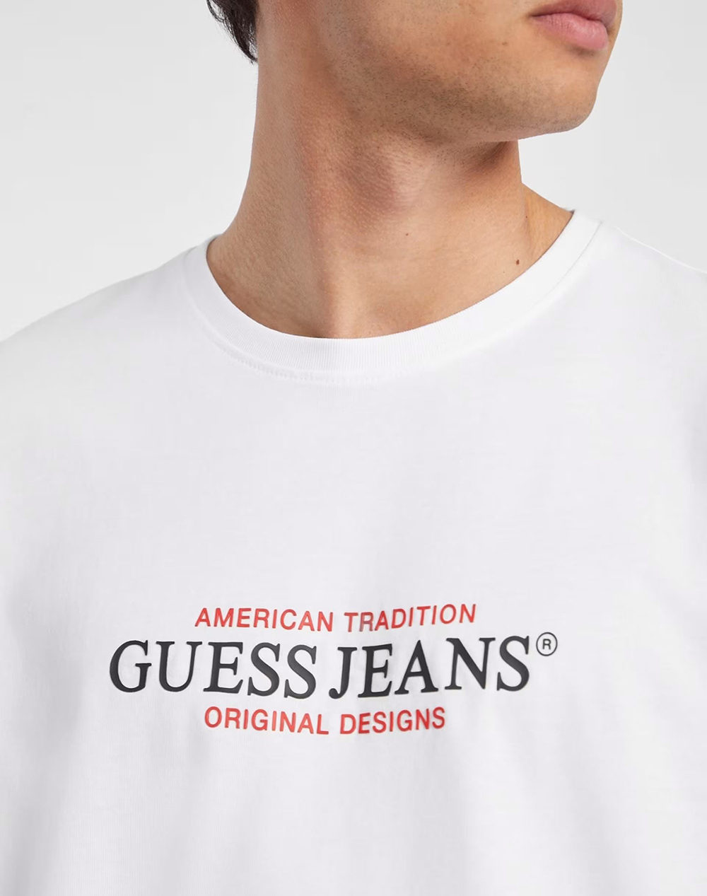 GUESS JEANS GJ SS CN REG AMERICA - MID ORGANIC HEAVY JERSEY 205 BLUZA M