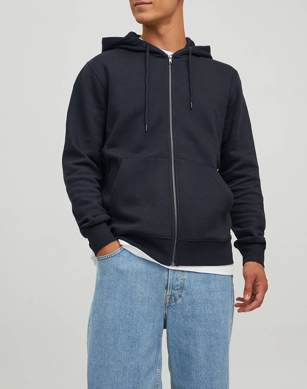 JACK&JONES JJESTAR BASIC SWEAT ZIP HOOD NOOS