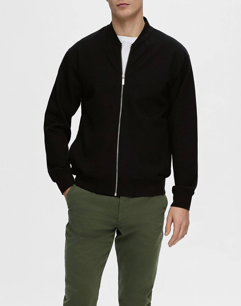 SELECTED SLHMACK SWEAT BOMBER LS NOOS