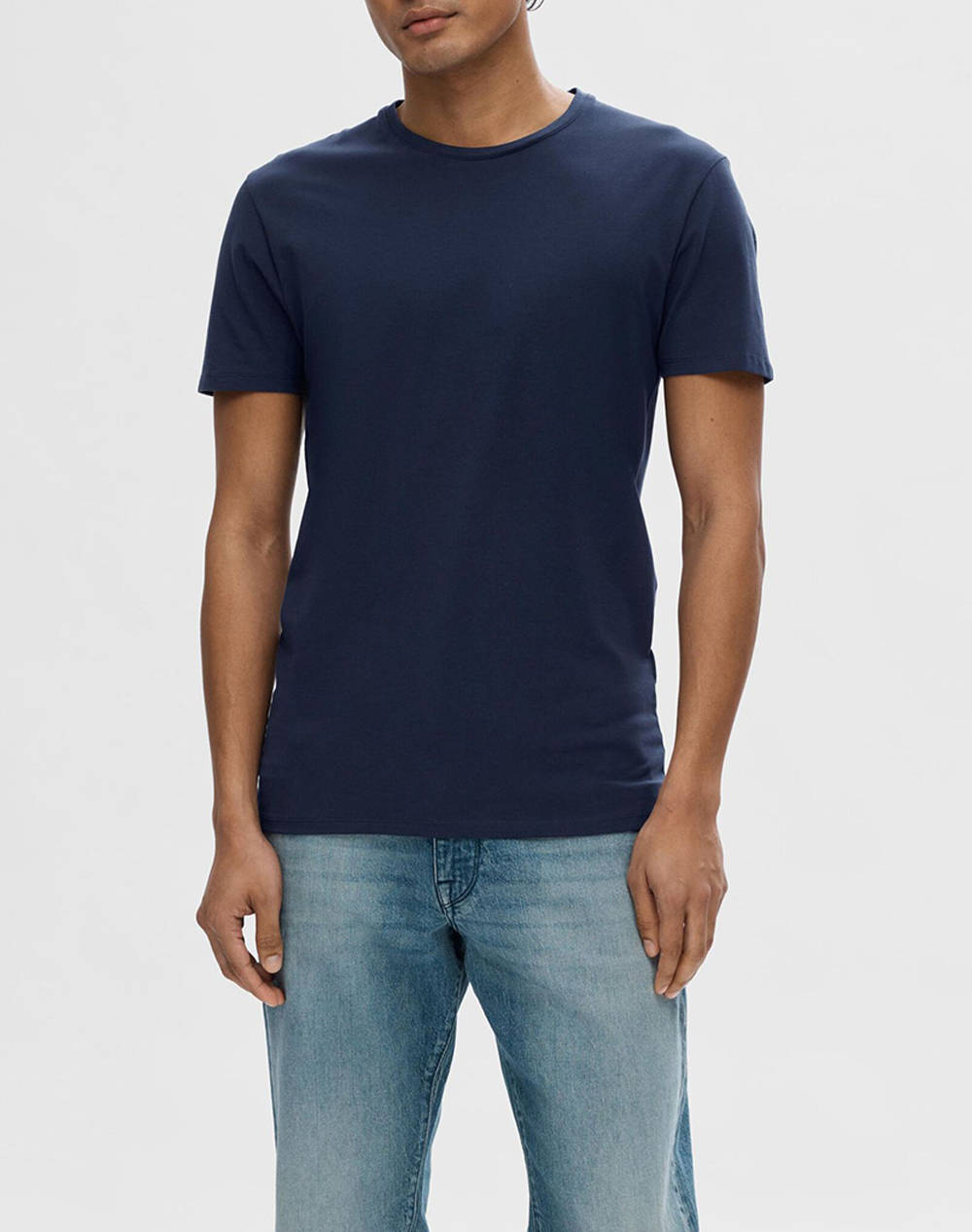 SELECTED SLHNEWPIMA SS O-NECK TEE NOOS