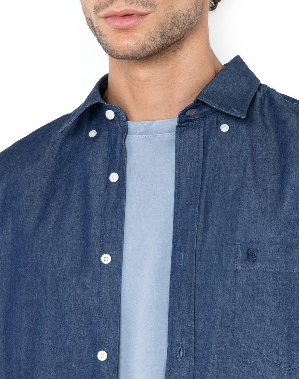 THE BOSTONIANS CAMASA DENIM REGULAR FIT Plain DENIM Button-down Regular Fit