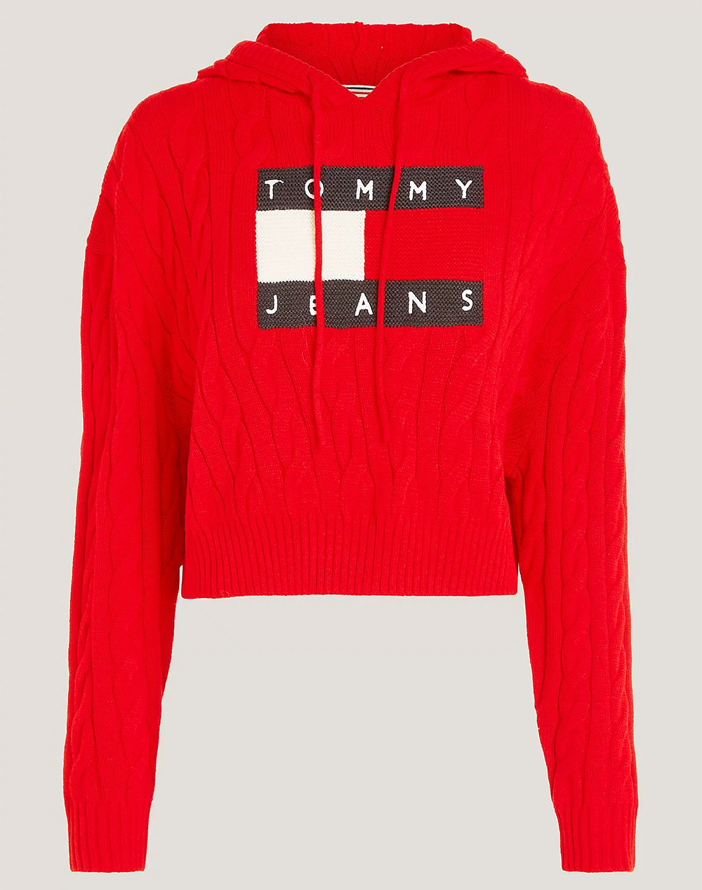 TOMMY JEANS TJW CENTER FLAG CABLE HOODIE