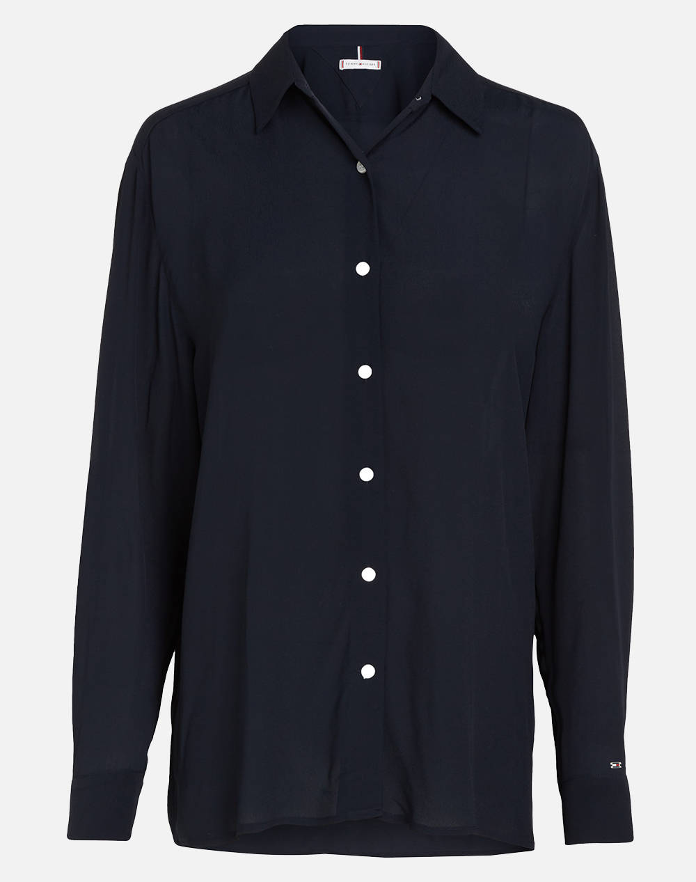 TOMMY HILFIGER VISCOSE CREPE FLUID SHIRT LS