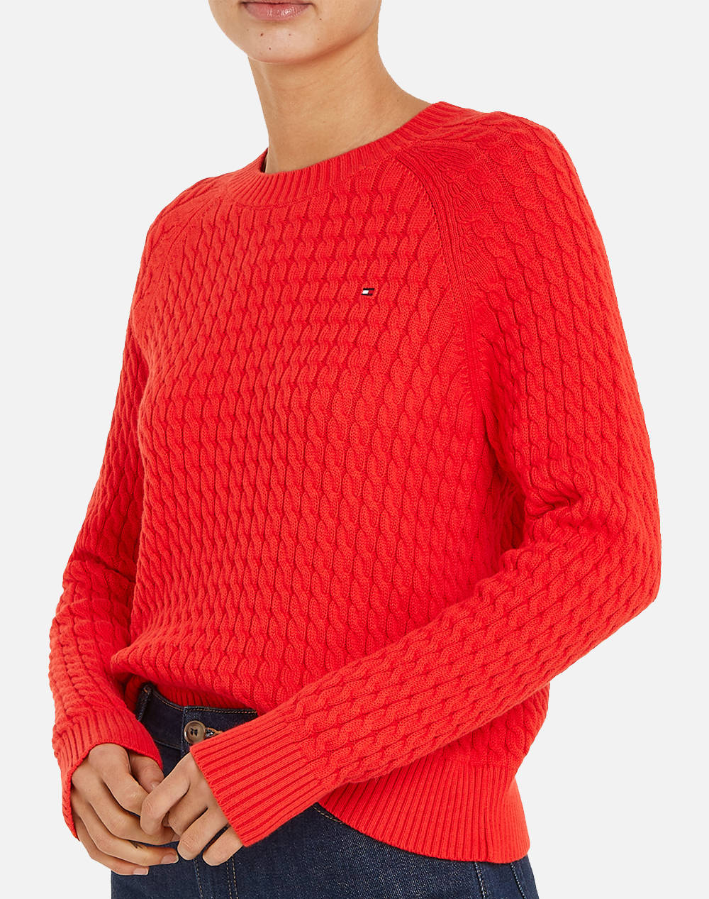 TOMMY HILFIGER CO MINI CABLE C-NECK SWEATER