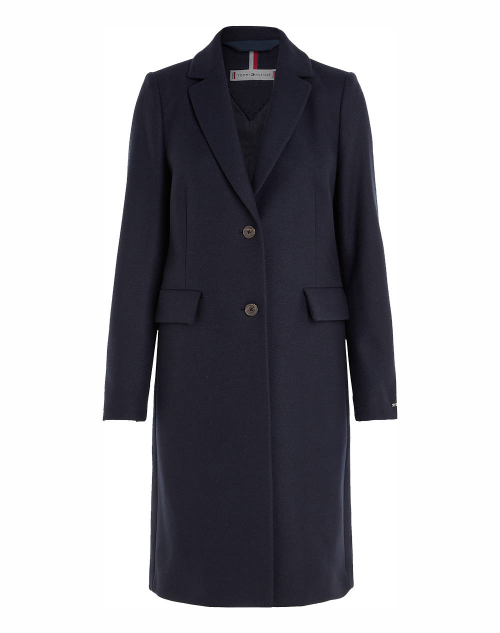 TOMMY HILFIGER WOOL BLEND CLASSIC COAT