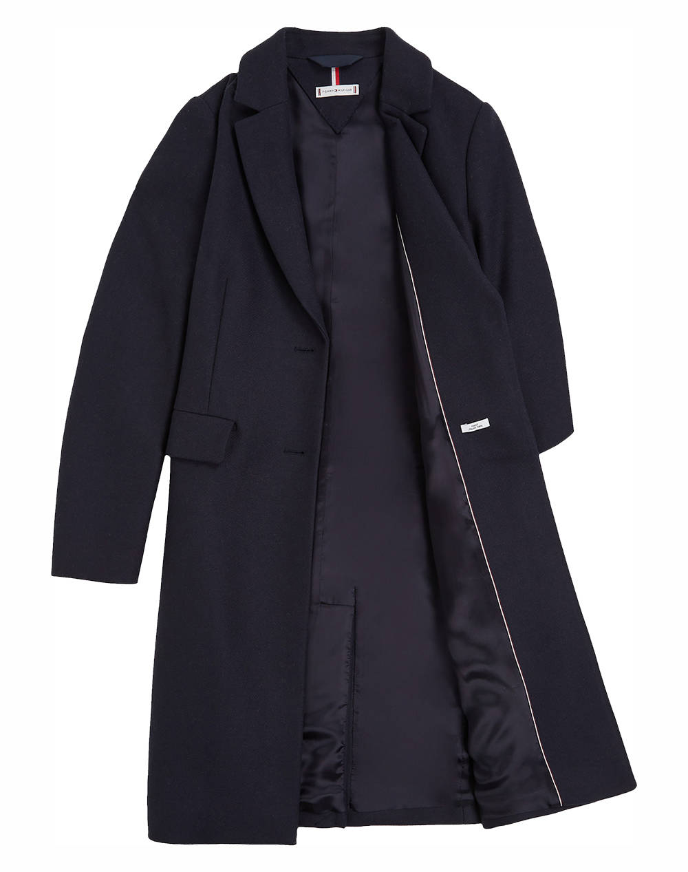 TOMMY HILFIGER WOOL BLEND CLASSIC COAT