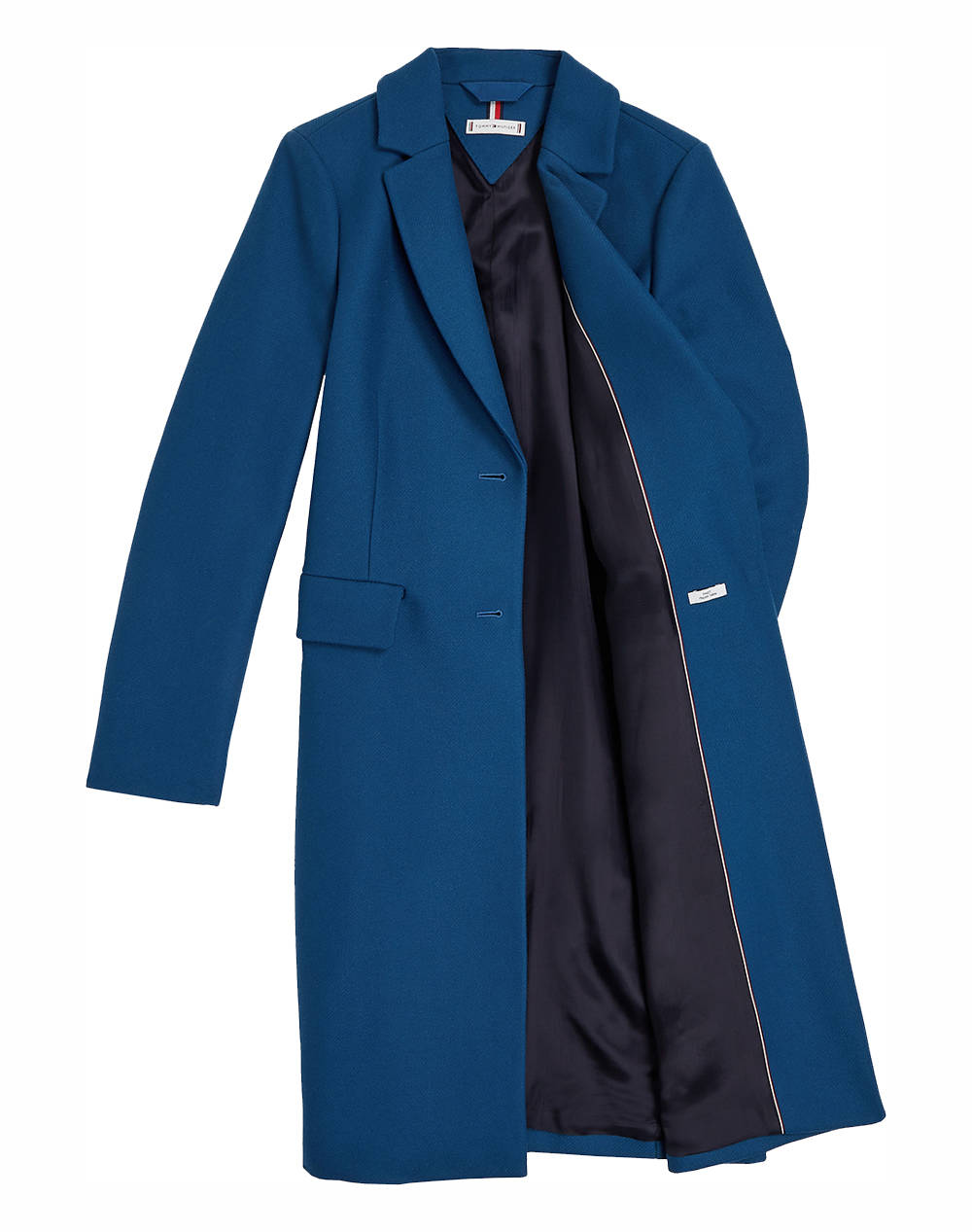 TOMMY HILFIGER WOOL BLEND CLASSIC COAT