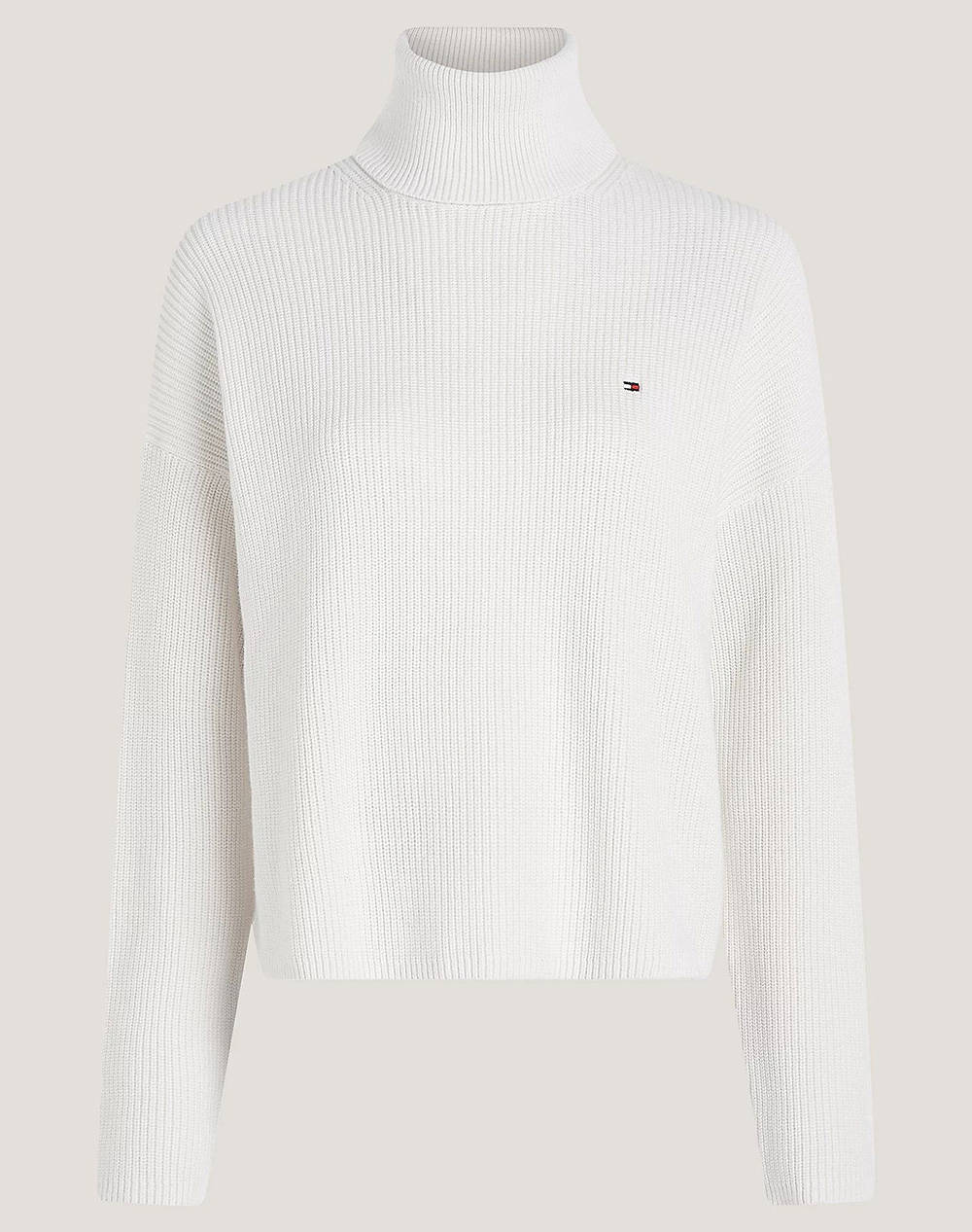 TOMMY HILFIGER CARDIGAN STITCH FUNNEL-NK SWT