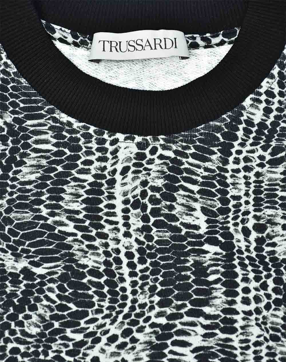 TRUSSARDI 56F002141T006066 SWEATSHIRT ALL OVER COTTON FLEECE BLUZA DE DAMA