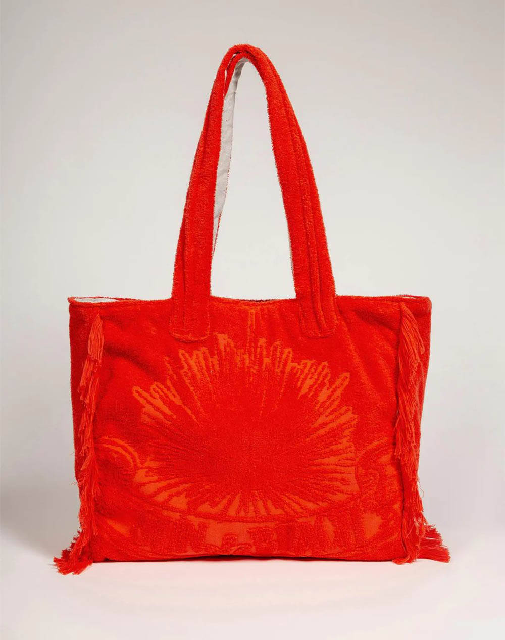 SUN OF A BEACH Just Orange | Terry Tote Beach Bag (Dimensiuni: 40 x 44 x 17 cm.)