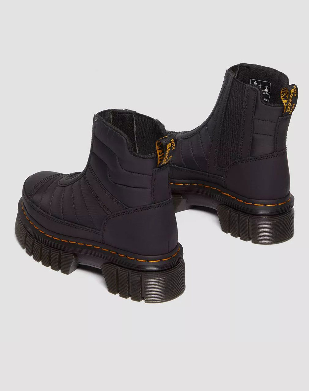 DR.MARTENS 30915001 Audrick Chelsea QLTD Rubberised Leather & Warm Quilted GHETUTE DR MARTENS