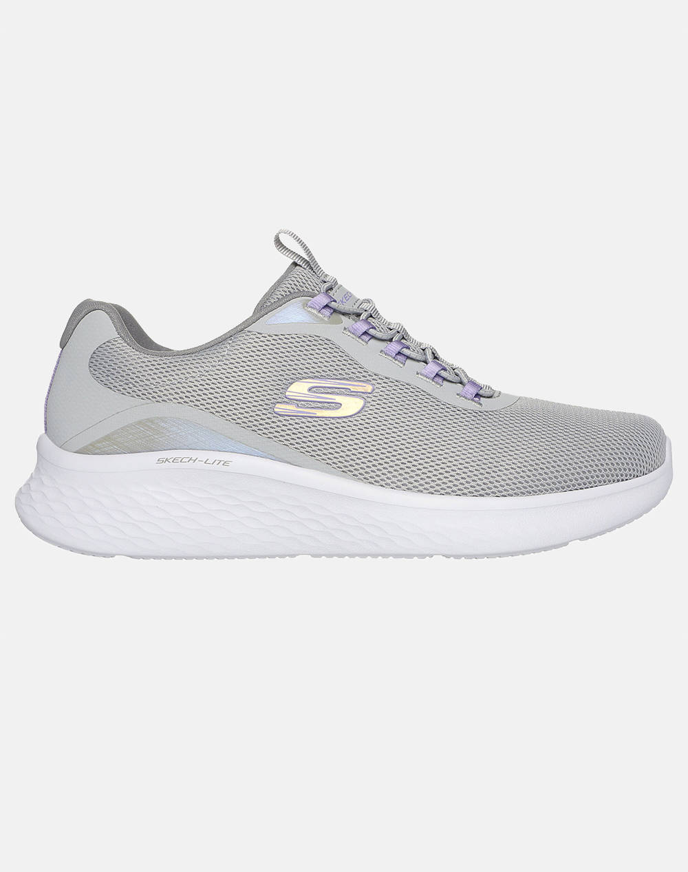 SKECHERS Iridescent Hotmelt Overlay Mesh Bungee Slip-On W/ Air-Cooled Mf