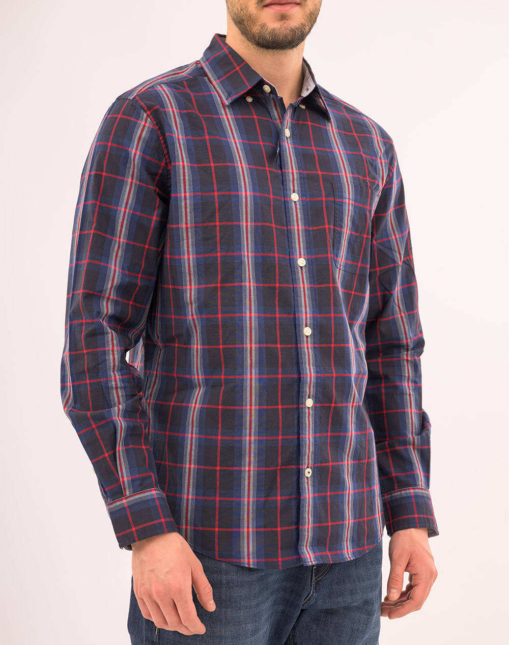 NAUTICA CAMASA SUST.L/S POPLIN PLAID