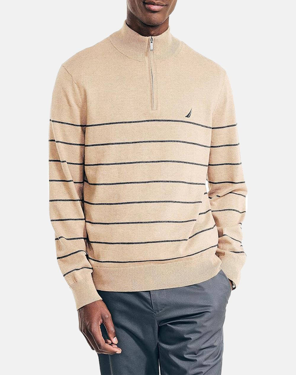 NAUTICA BLUZA TRICOTATA NAVTECH STRIPED 1/4 ZIP (12GG)