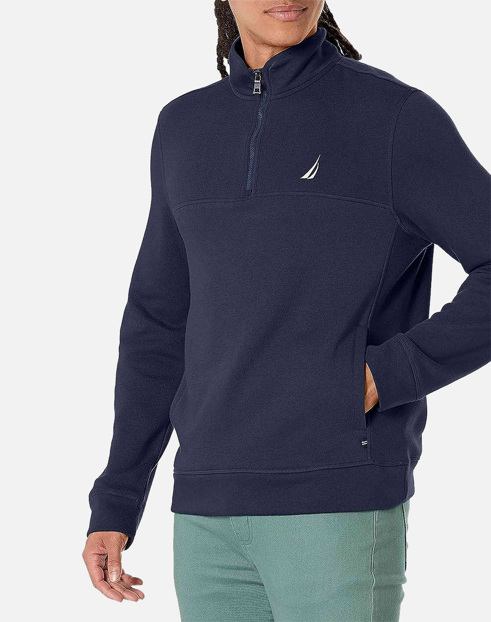 NAUTICA BLUZA FLC 1/4 ZIP W BINDING