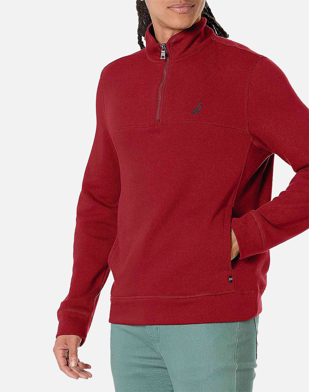 NAUTICA BLUZA FLC 1/4 ZIP W BINDING