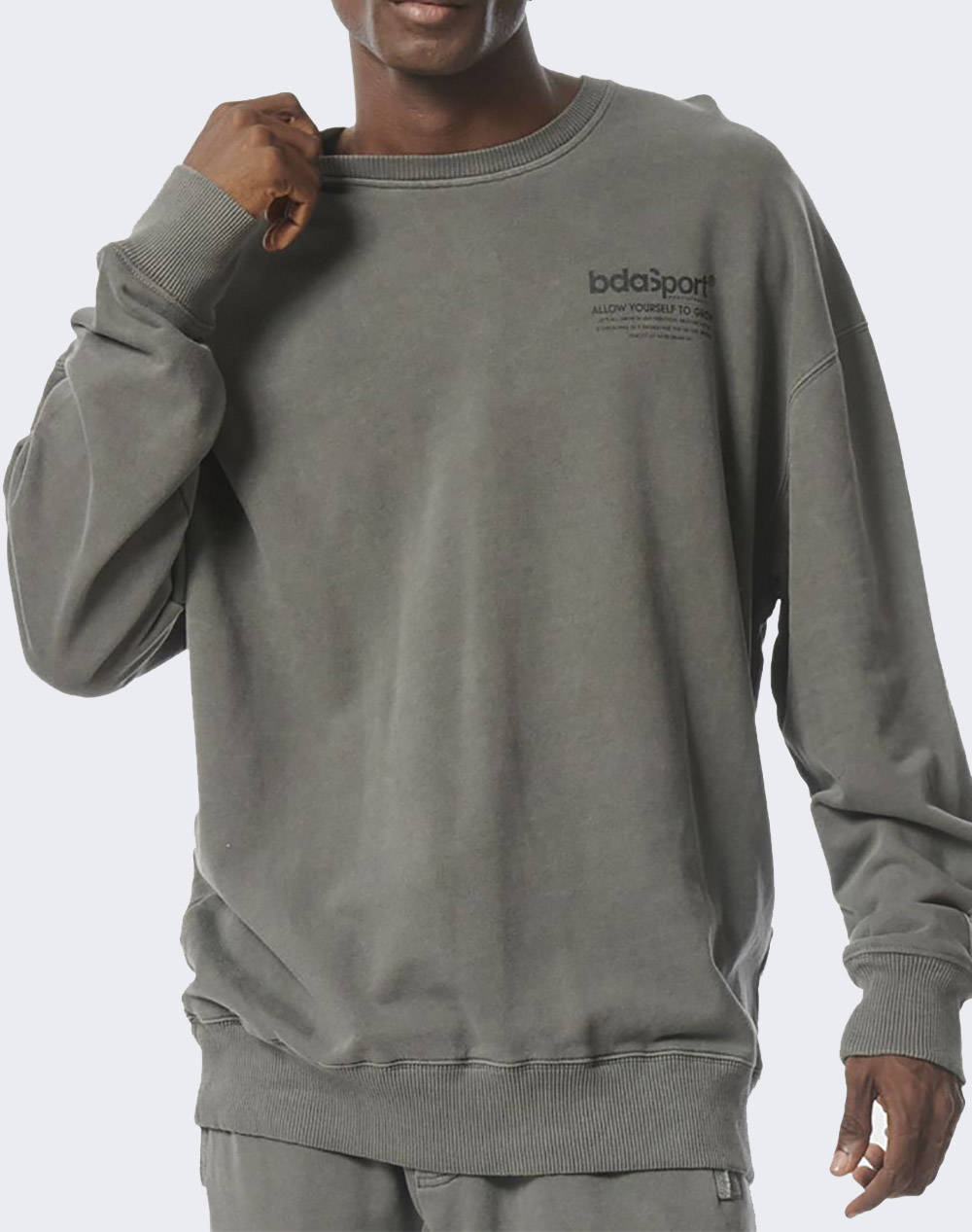 BODY ACTION GENDER NEUTRAL OVER-DYED CREWNECK SWEATER