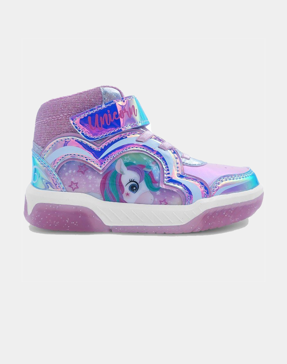 DISNEY Mid cut shoe with Lights TPR sole girls