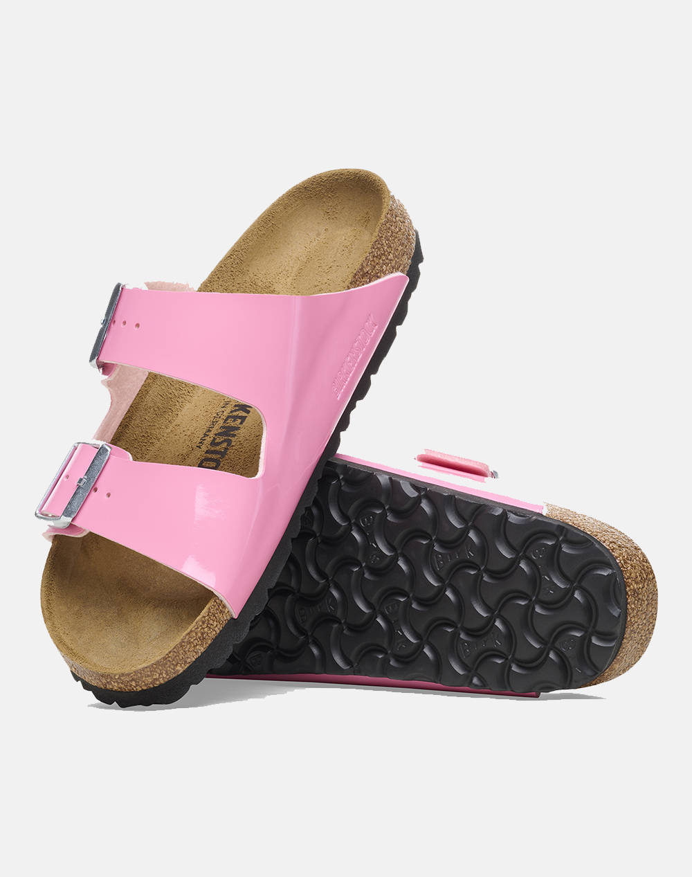 BIRKENSTOCK BS CLASSIC ARIZONA BF PATENT CANDY PINK/BLACK 35 - 43 NARROW SEASONAL SANDALE DE DAMA