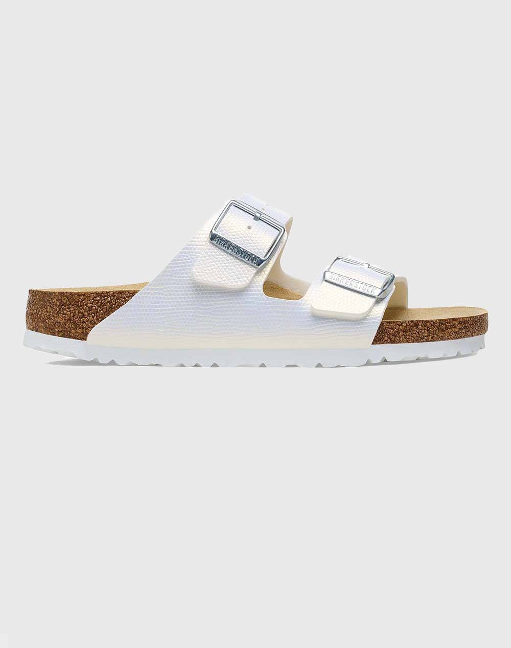 BIRKENSTOCK SH BS CLASSIC ARIZONA BF SHINY LIZARD WHITE 35 - 43 NARROW SEASONAL PAPUCI DE DAMA