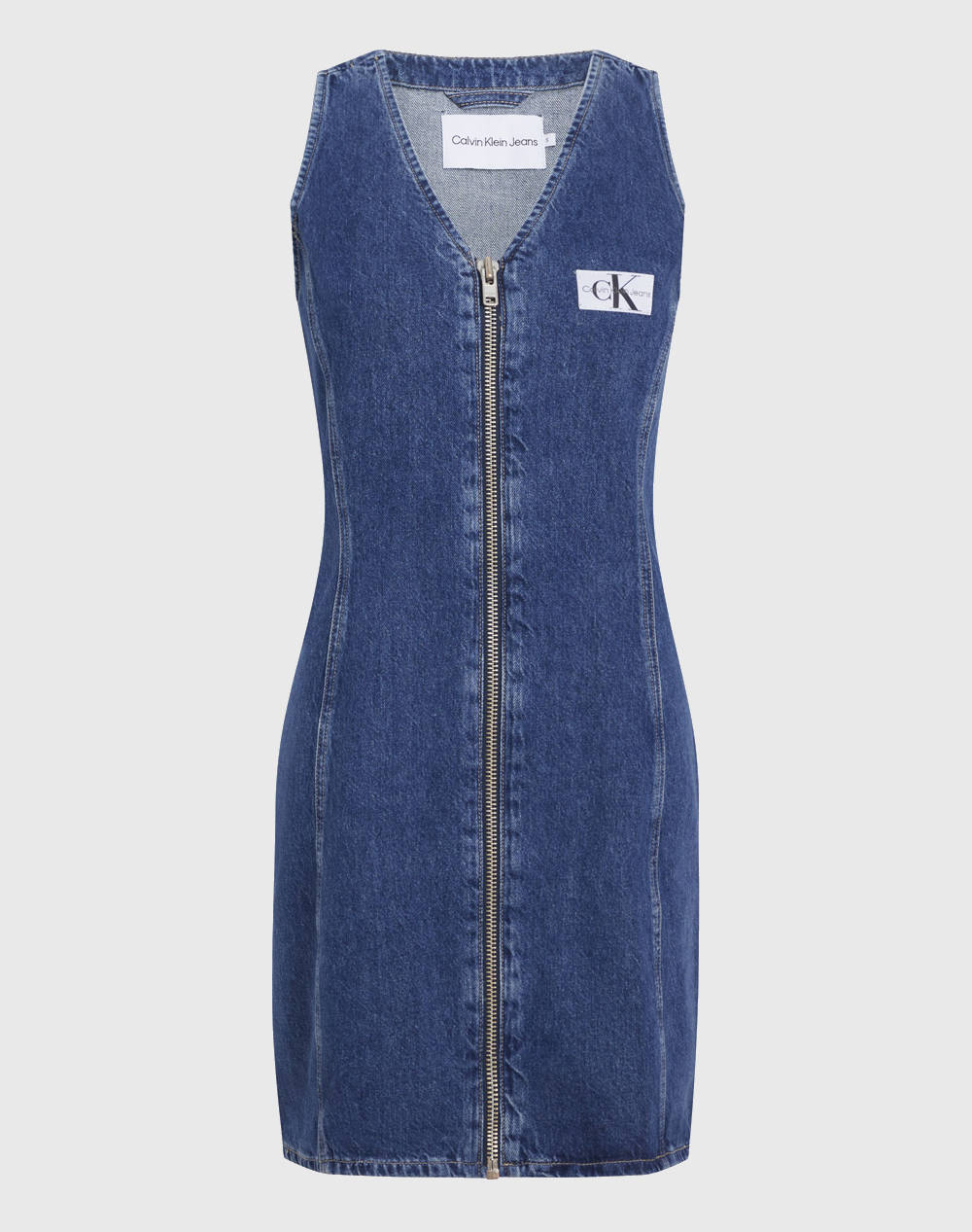 CALVIN KLEIN ZIP THROUGH SLEEVELESS DRESS