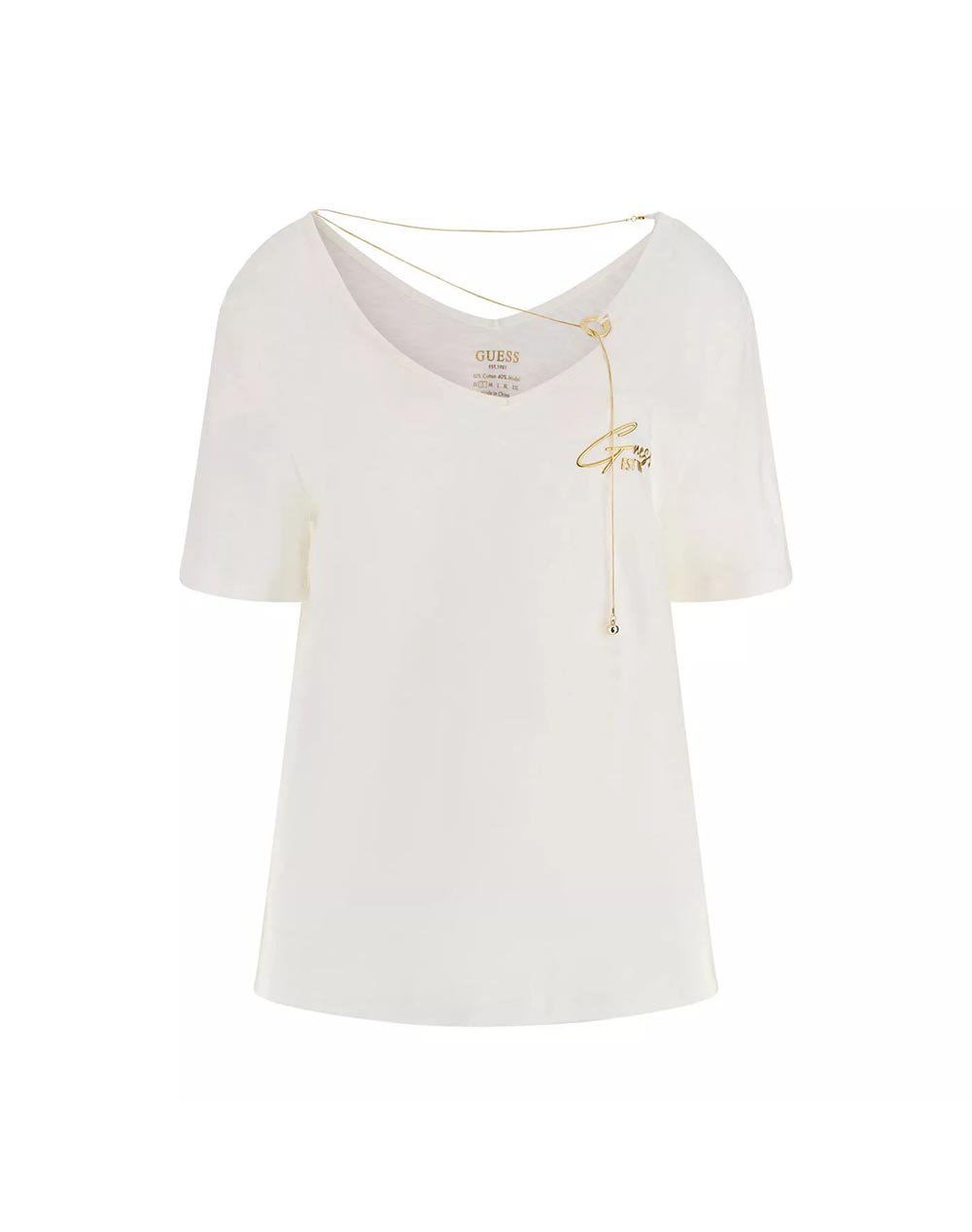 GUESS SS VN CHAIN RING TEE BLUZA DE DAMA