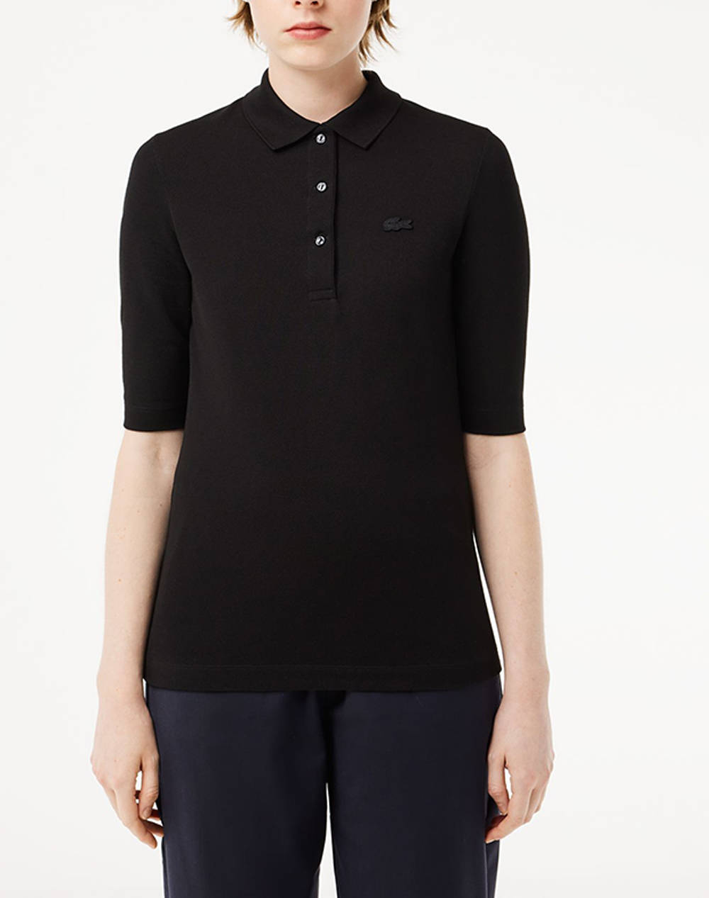 LACOSTE BLUZA SHORT SLEEVED RIBBED COLLAR SHIRT