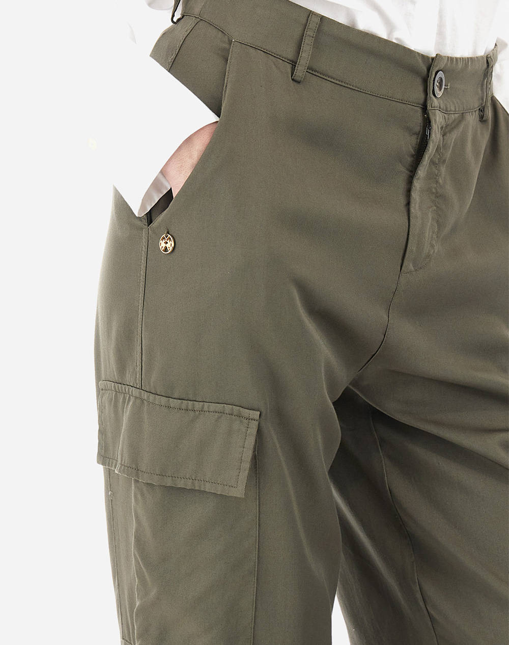 LA MARTINA PANTALONI WOMAN CARGO PANT TENCEL TWILL