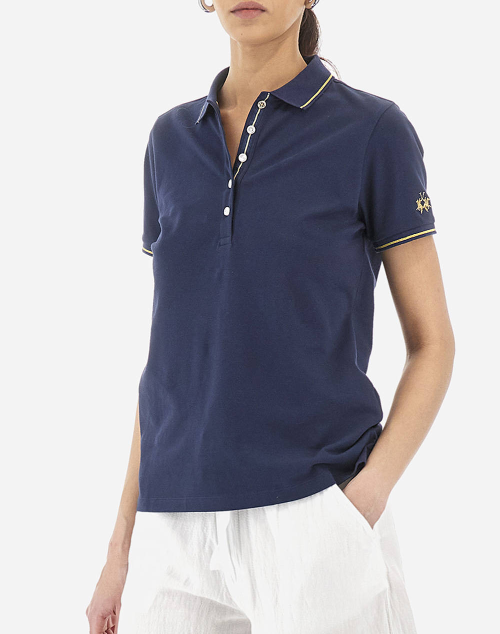 LA MARTINA BLUZA POLO KM WOMAN POLO S/S PIQUET STRETCH