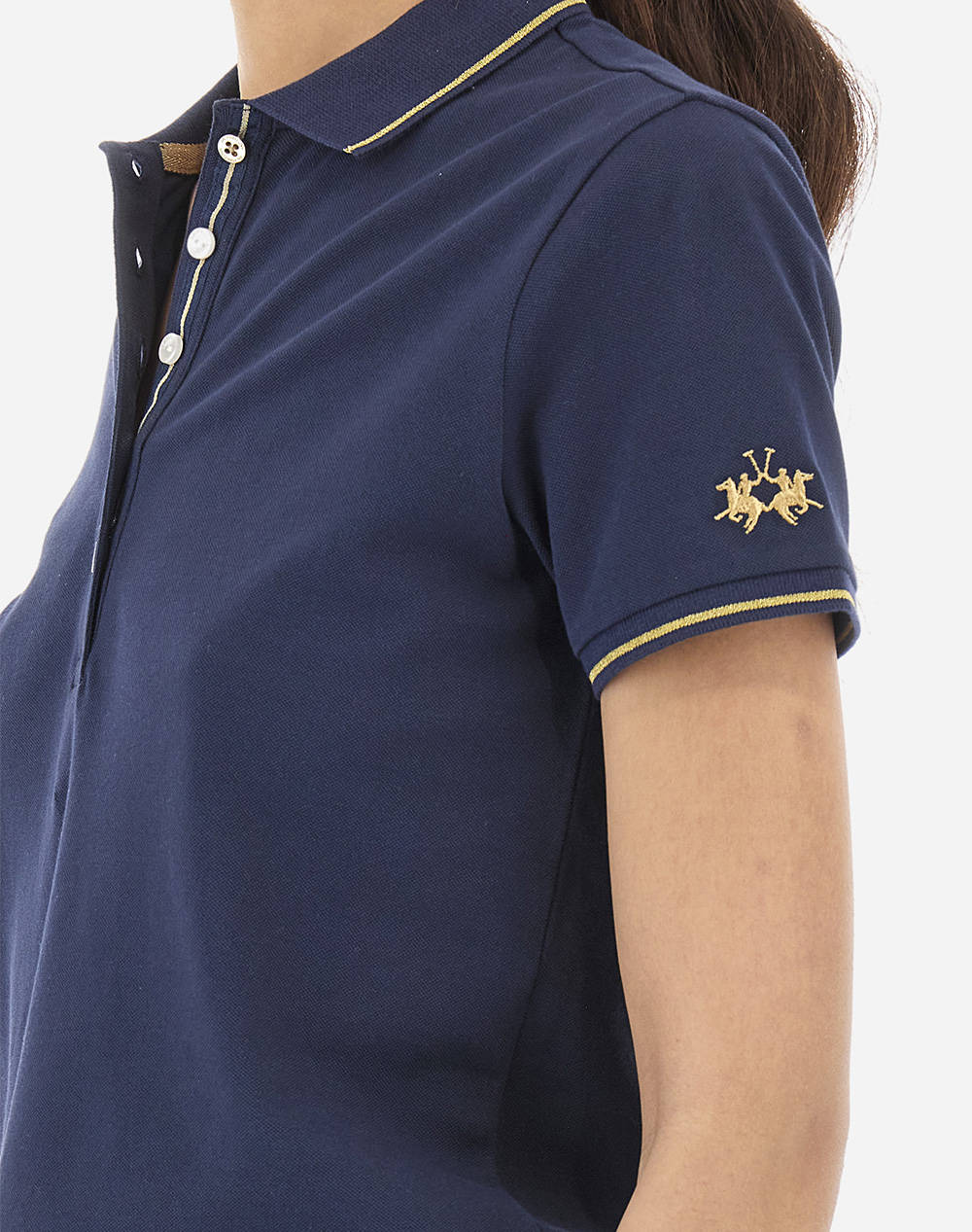 LA MARTINA BLUZA POLO KM WOMAN POLO S/S PIQUET STRETCH