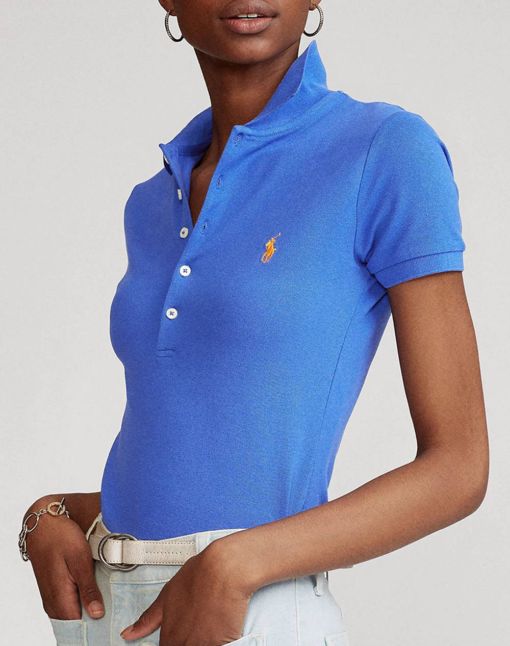 RALPH LAUREN JULIE POLO-SLIM-SHORT SLEEVE-POLO SHIRT