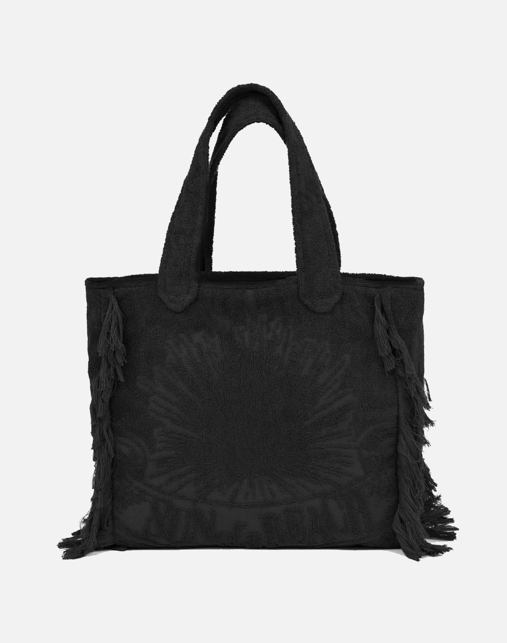 SUN OF A BEACH Black | Mini Terry Tote Bag (Dimensiuni: 31 x 28 x 11 cm.)