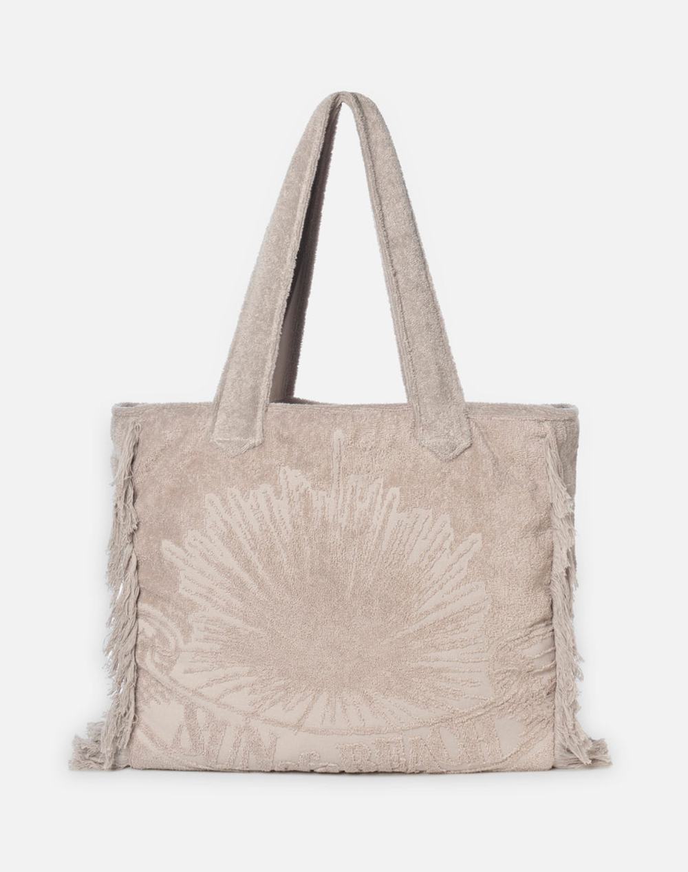 SUN OF A BEACH Greige | Terry Tote Beach Bag (Dimensiuni: 44 x 40 x 17 cm.)