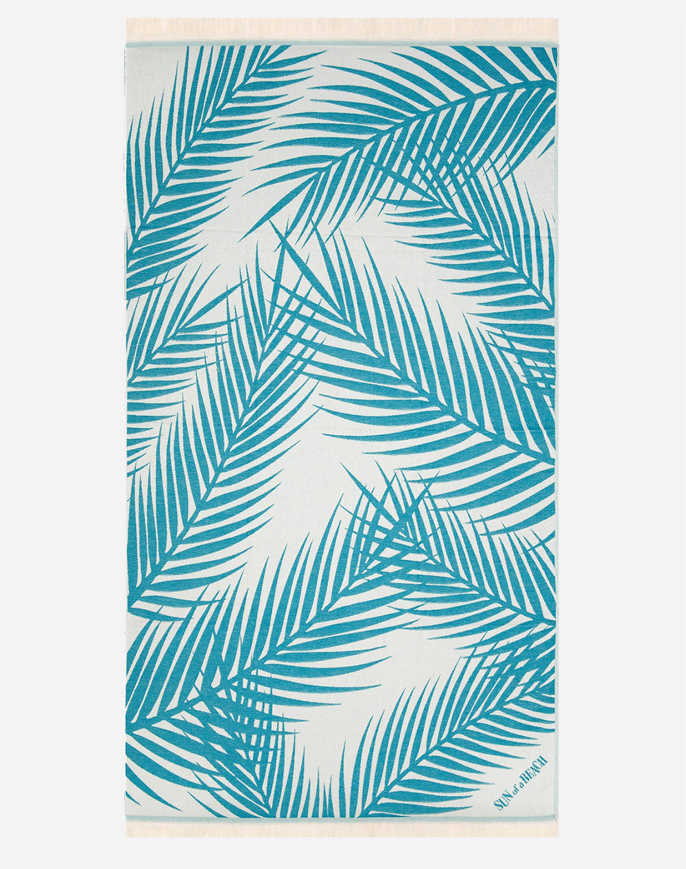 SUN OF A BEACH Palm Springs Petrol | Feather Beach Towel (Dimensiuni: 95 x 160 cm.)