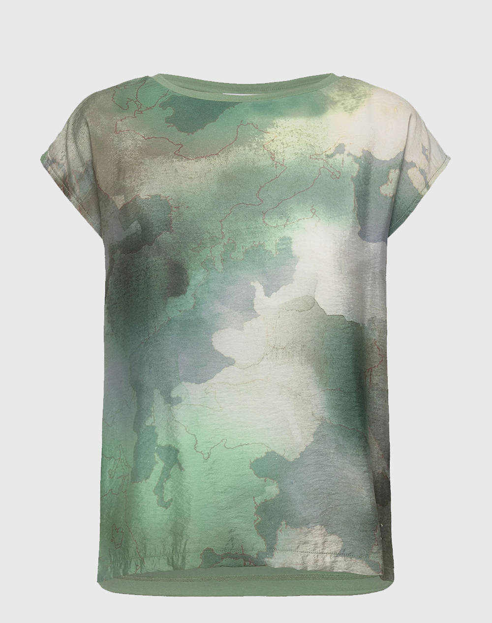 TAMARIS ALBONY Printed drop shoulder round neck tee