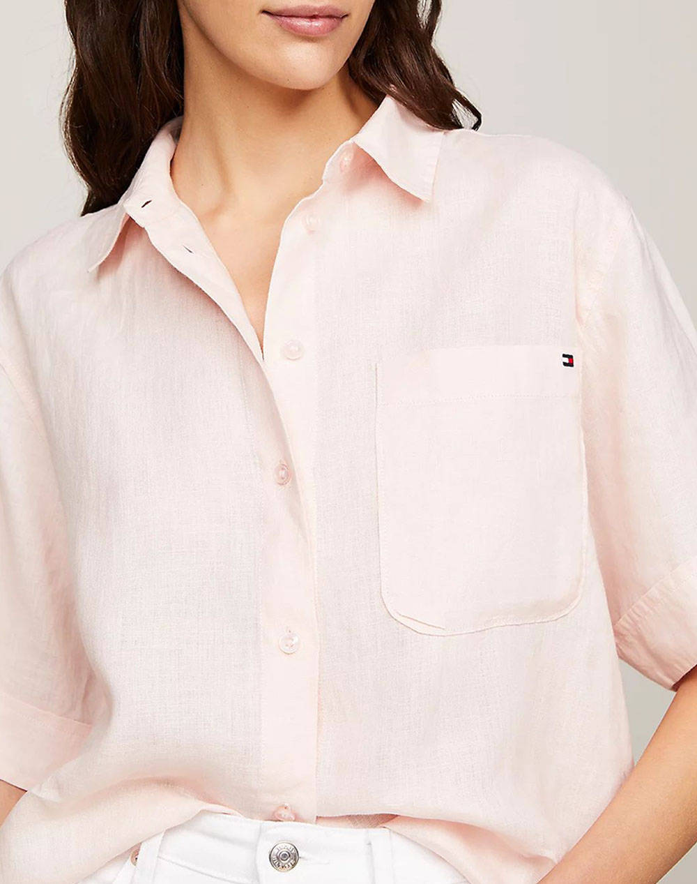 TOMMY HILFIGER LINEN SS SHIRT