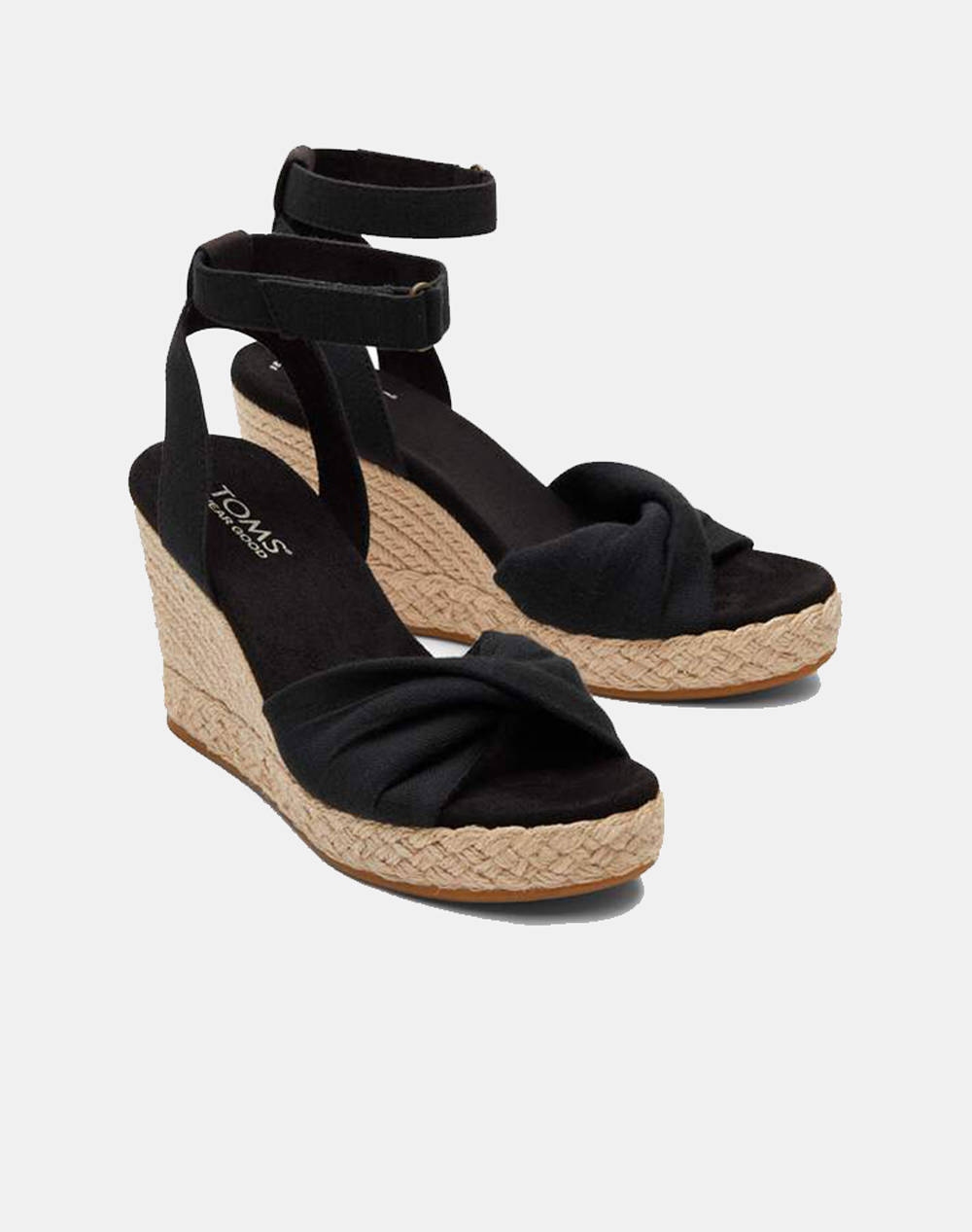 TOMS BLACK SLUBBY WOVEN WM MARISE SAND