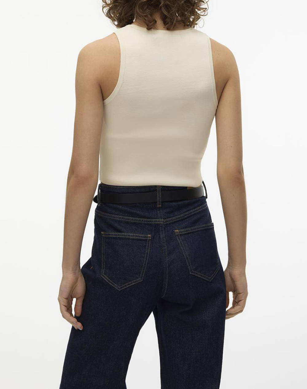 VERO MODA VMGINNY SL O-NECK CROP TOP NOOS