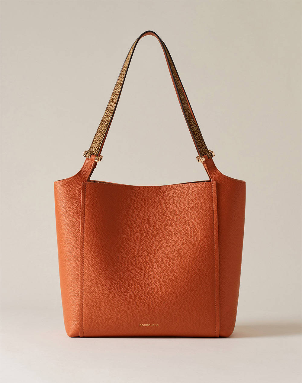 BORBONESE BORBONESE SHOP.BAG LEATHER ITAL.ORIGIN (Dimensiuni: 33 x 30 x 11.5 cm.)