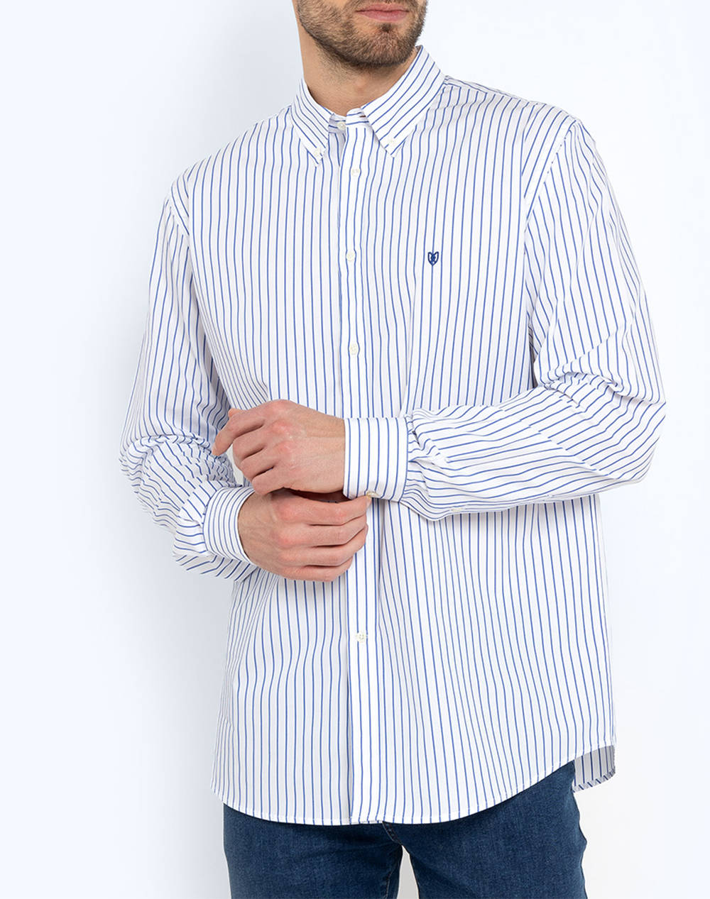 THE BOSTONIANS CAMASA ACORN POPLIN REGULAR FIT Stripe POPLIN Button-down Regular Fit