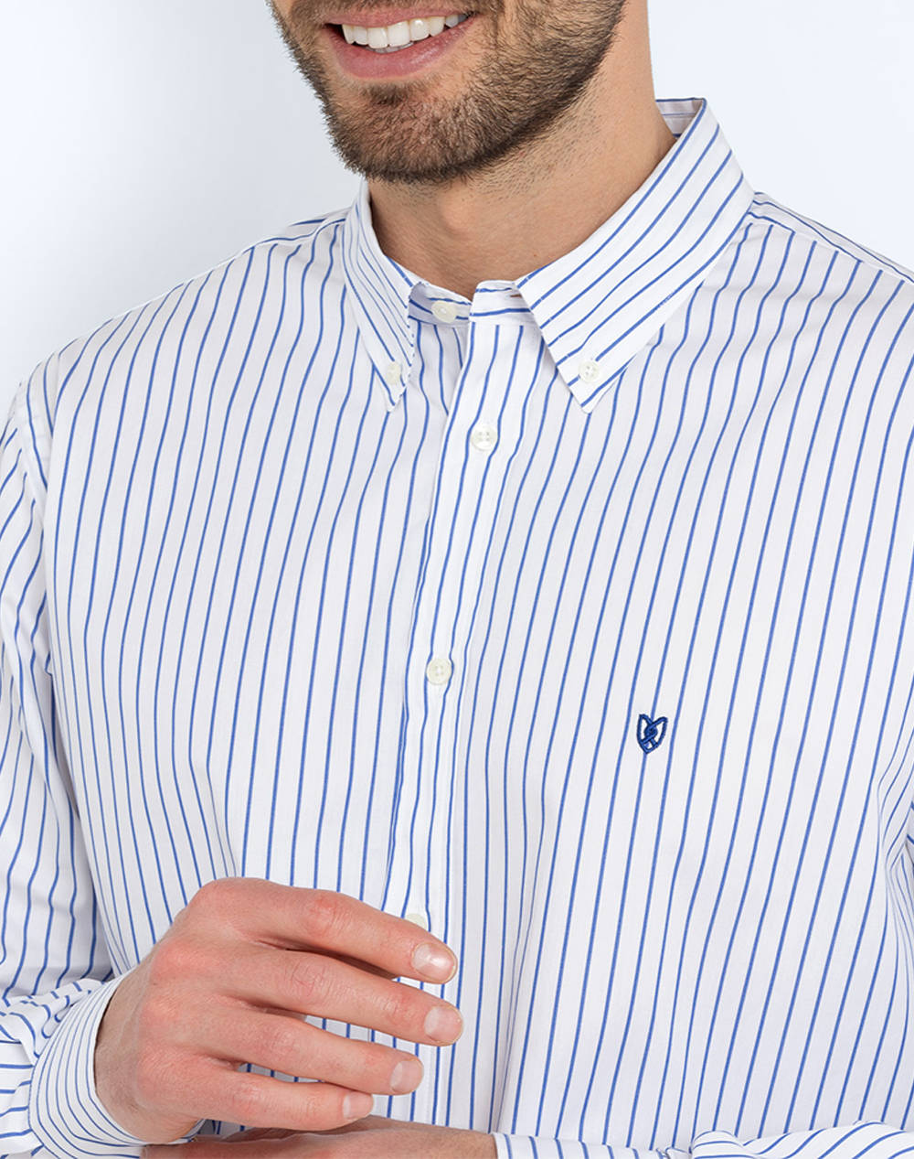 THE BOSTONIANS CAMASA ACORN POPLIN REGULAR FIT Stripe POPLIN Button-down Regular Fit