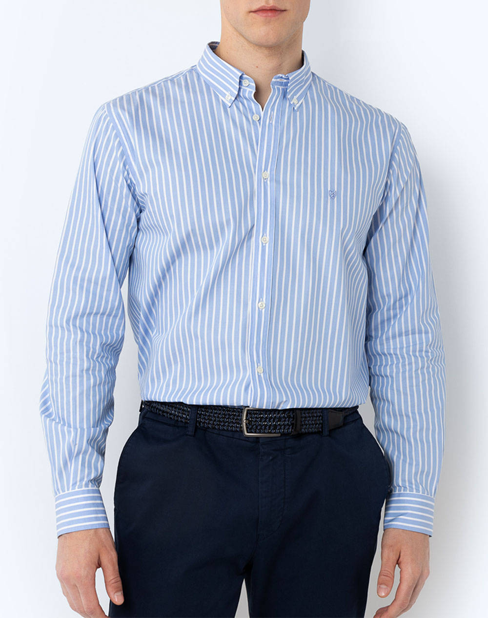 THE BOSTONIANS CAMASA ACORN POPLIN REGULAR FIT Stripe POPLIN Button-down Regular Fit